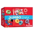 thumbnail image 1 of Kellogg's Froot Loops Jumbo Snax Cereal Snacks, Kids Snacks, Lunch Snacks, Original, 5.4oz Box (12 Pouches), 1 of 12