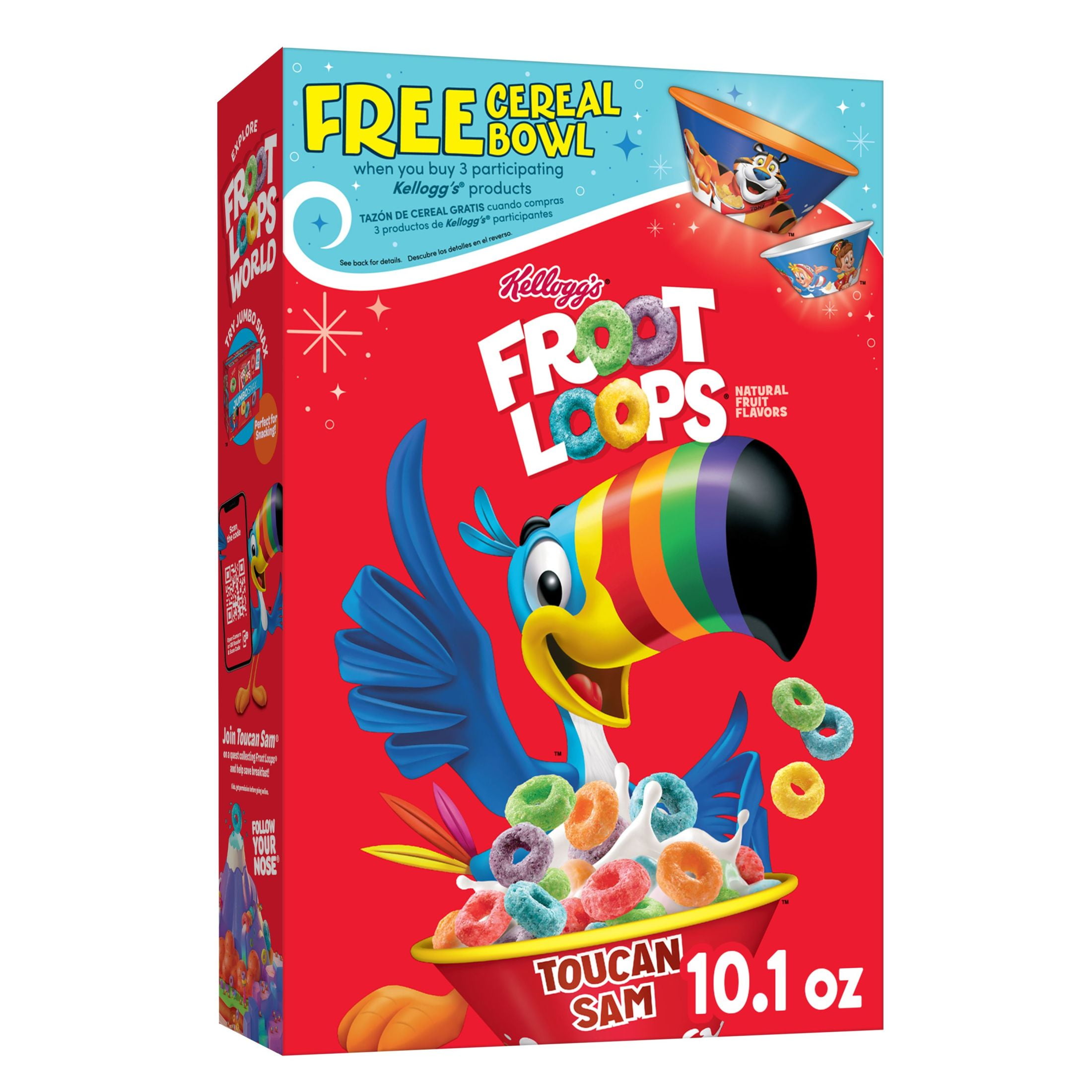 Kellogg's Froot Loops Original Breakfast Cereal, 10.1 oz Box