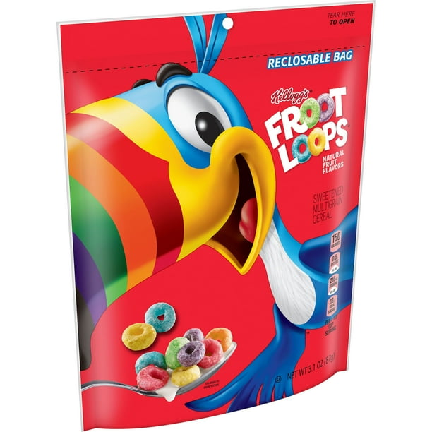 Kellogg’s Froot Loops Breakfast Cereal, Fruit Flavored, Breakfast