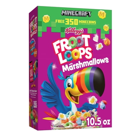Kellogg's Froot Loops Original with Marshmallows Cereal 10.5oz (Pack of 32)