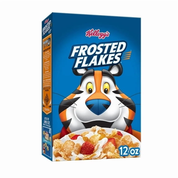 Kellogg's Frosted Flakes Breakfast Cereal, Kids Cereal, Family Breakfast, Original, 12oz Box (1 Box) pack of 4