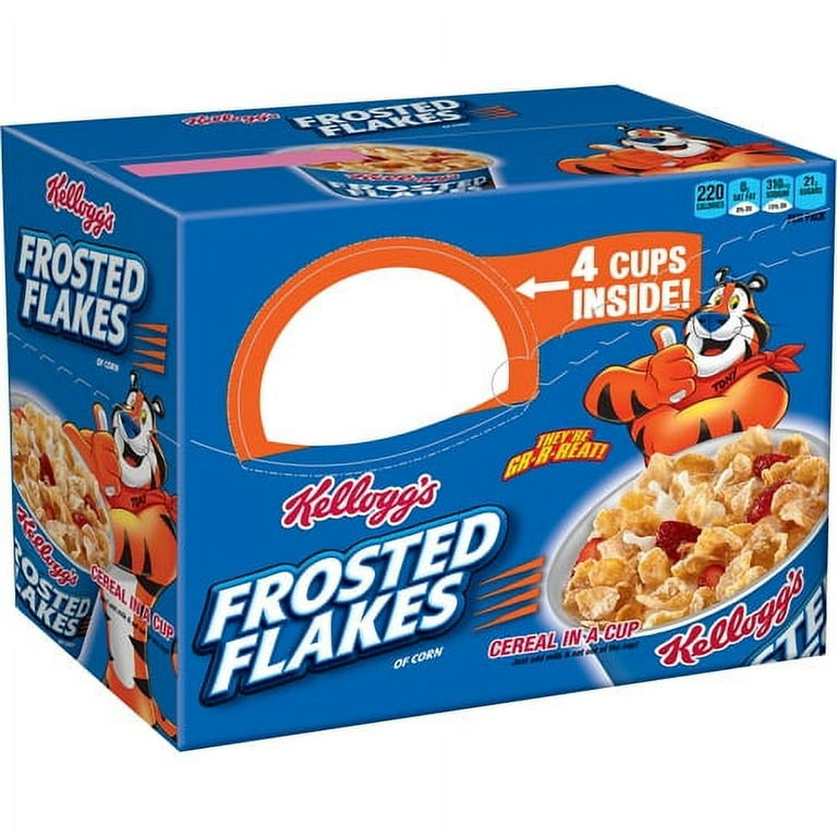 Kellogg's Frosted Flakes Cereal in a Cup, 2.1 oz, 4 count