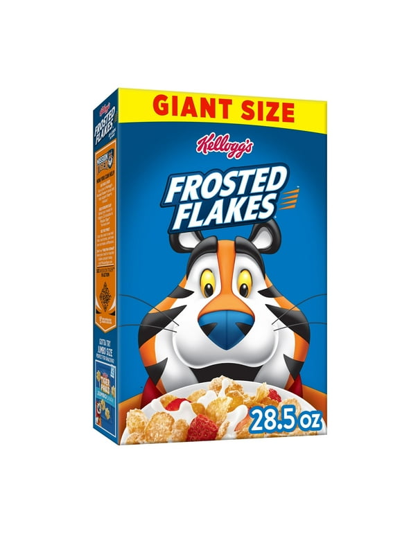 Kellogg's Frosted Flakes Breakfast Cereal, Kids Cereal, Family Breakfast, Giant Size, Original, 28.5oz Box (1 Box)