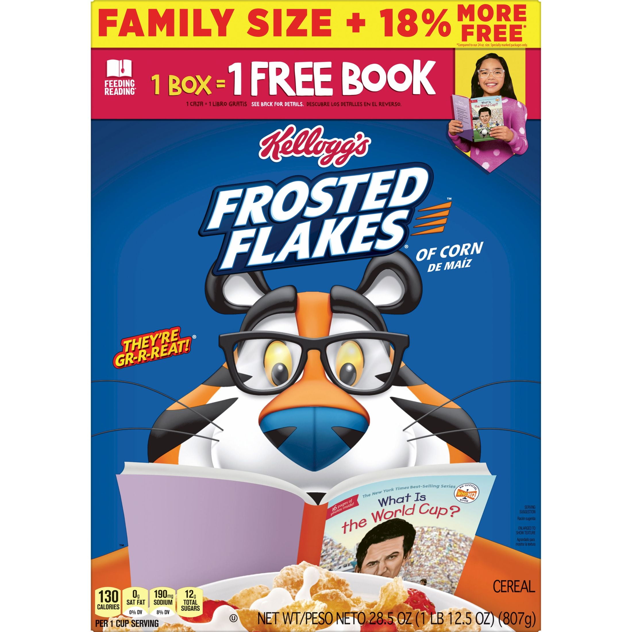 Kellogg's Frosted Flakes Original Cold Breakfast Cereal, 28.5 oz