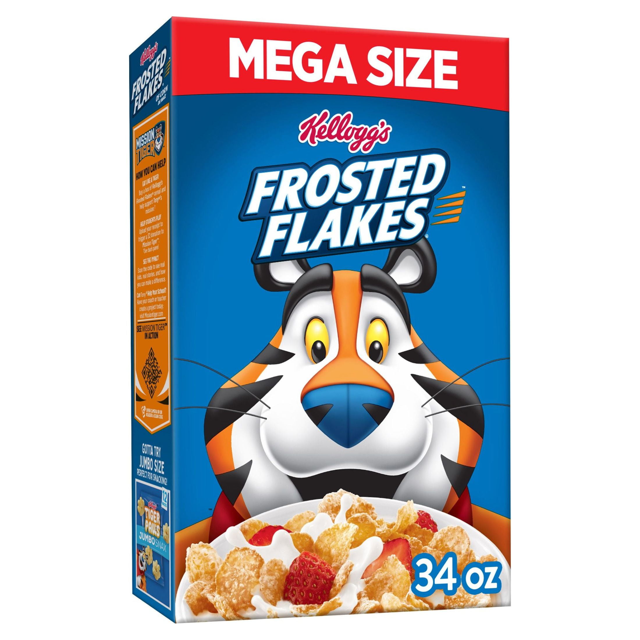 Kellogg's Frosted Flakes Original Cold Breakfast Cereal, 34 oz