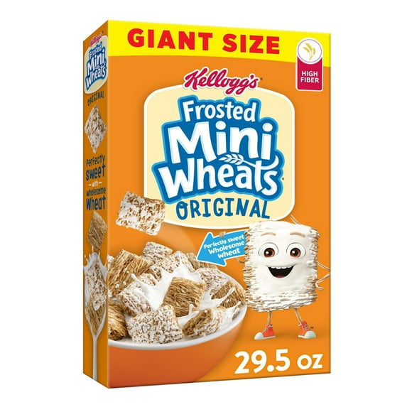 Kellogg's Frosted Mini-Wheats Breakfast BDF32 Cereal, Kids Cereal, Family Breakfast, Giant Size, Original, 29.5oz Box (1 Box)
