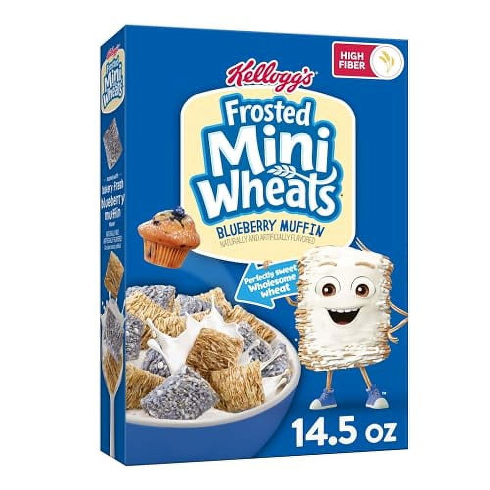 Kellogg's Frosted Mini Wheats Breakfast Cereal, Fiber Cereal, Kids ...