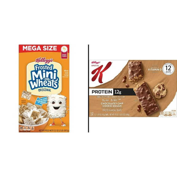 Kellogg's Frosted Mini Wheats Original 32 oz & Kellogg's Special K Chocolatey Chip Cookie 19 oz