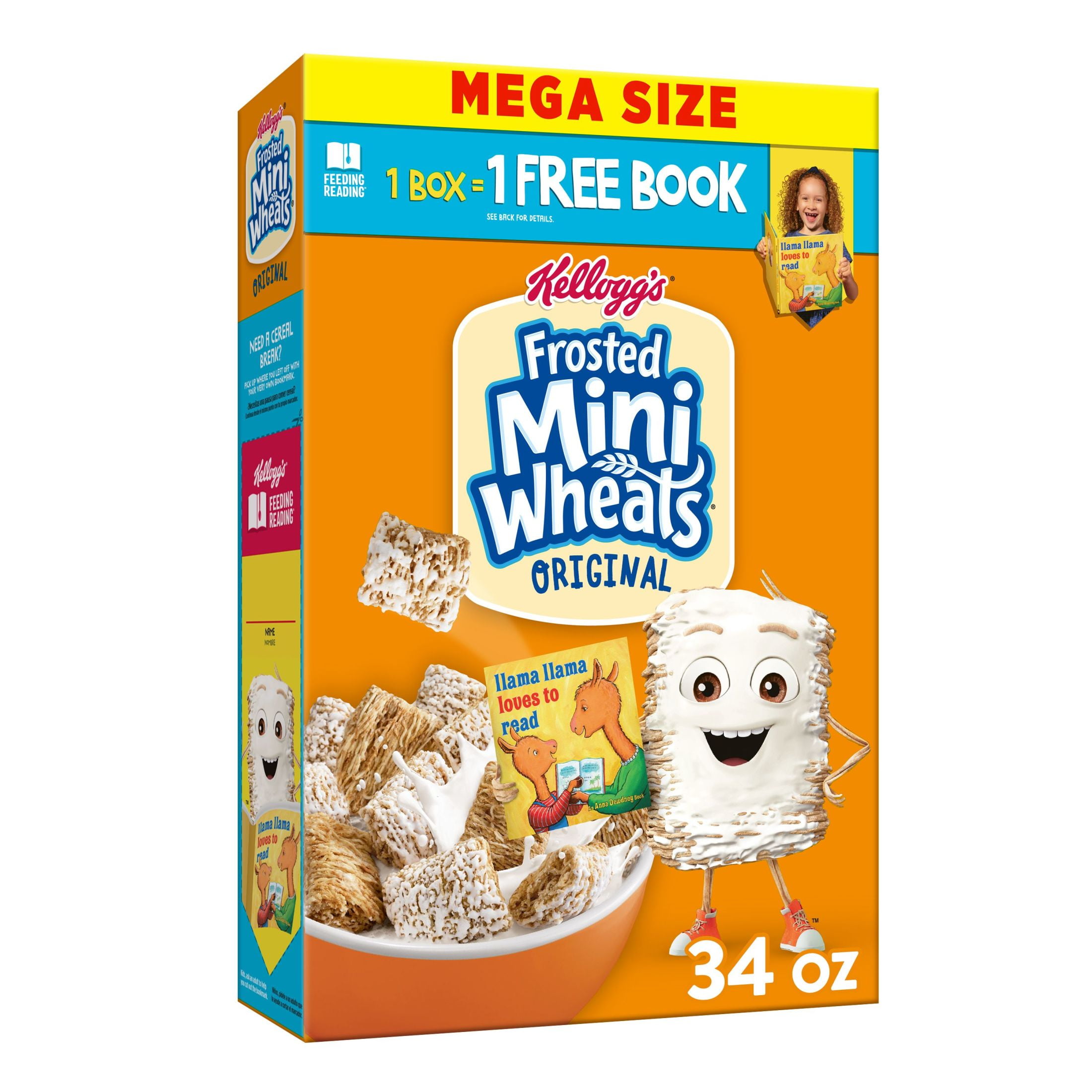 Kellogg's Frosted MiniWheats Original Cold Breakfast Cereal, 34 oz