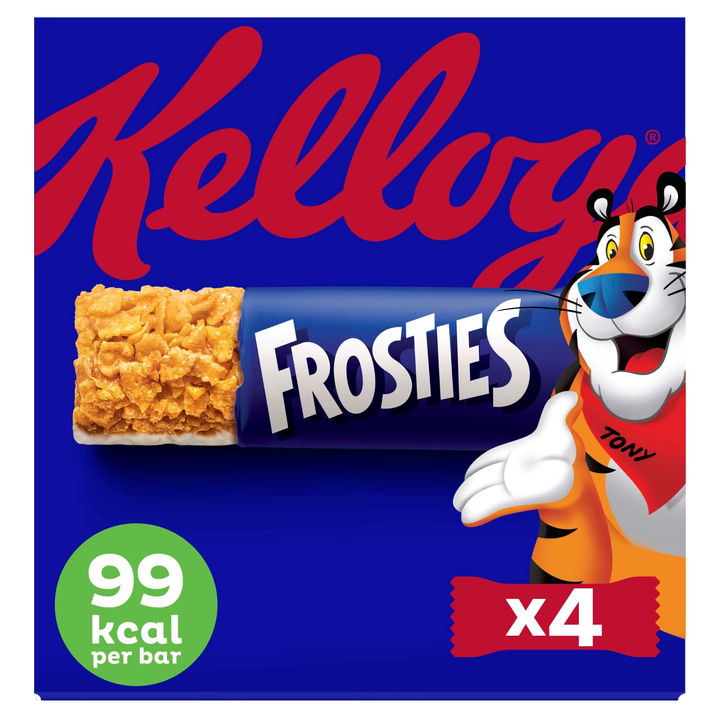 Kellogg's Frosties Cereal Milk Bars 4 x 25g, Imported from Britain