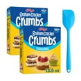thumbnail image 1 of Kellogg's Graham Cracker Original Crumbs, Dessert Ingredients, 13.5 oz (2 pack) and 8in Silicone Spatula (Color Varies), 1 of 5