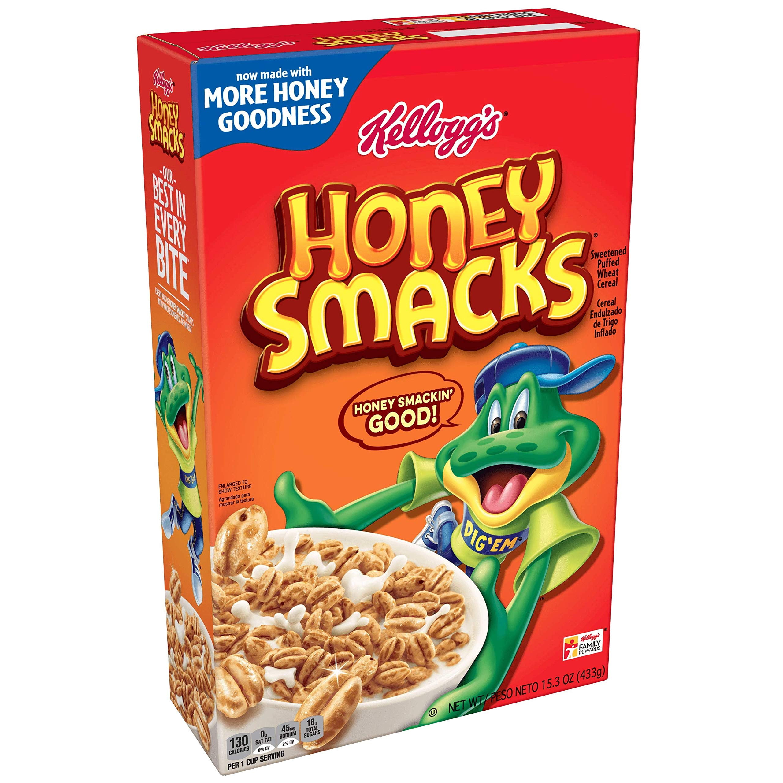 Kellogg's Honey Smacks Cereal YPF5 15.3 oz