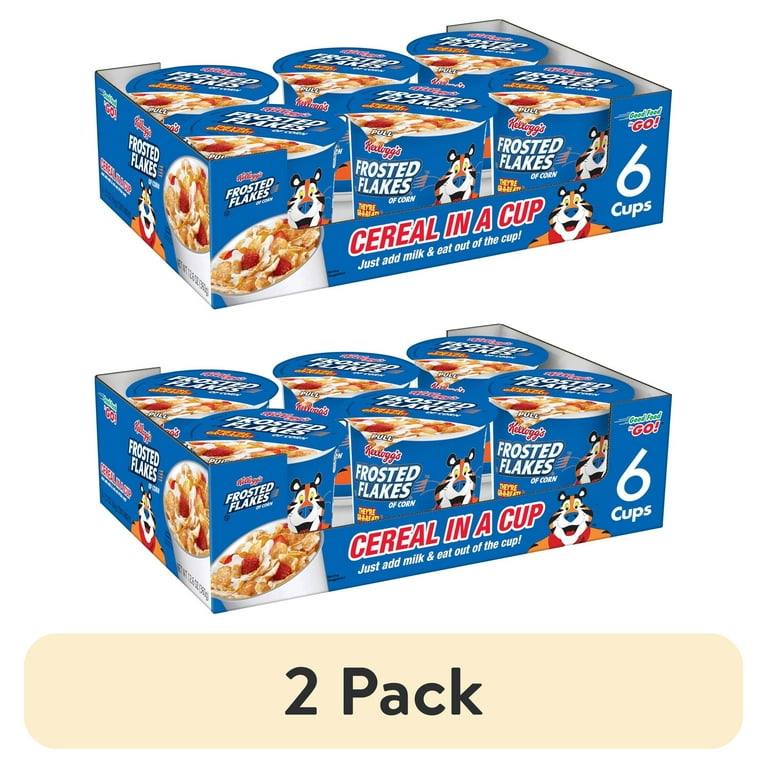 Breakfast Cereal, Frosted Flakes, Single-Serve 2.1 oz Cup, 6/Box Breakfast Cereal, Frosted Flakes, Single-Serve 2.1 oz Cup, 6/Box
