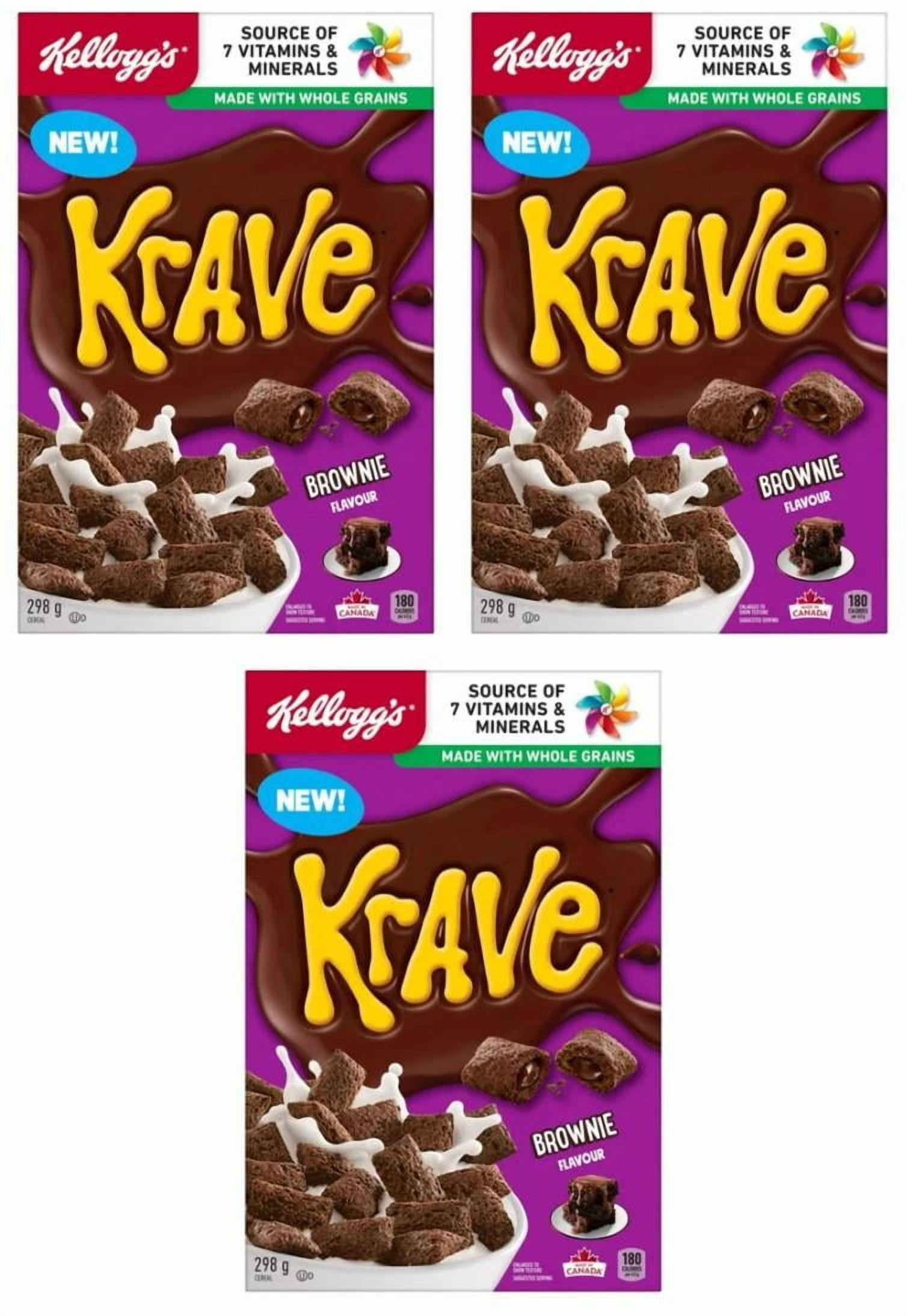 Kellogg's Krave Brownie Flavor Cereal 298g (3 Pack)