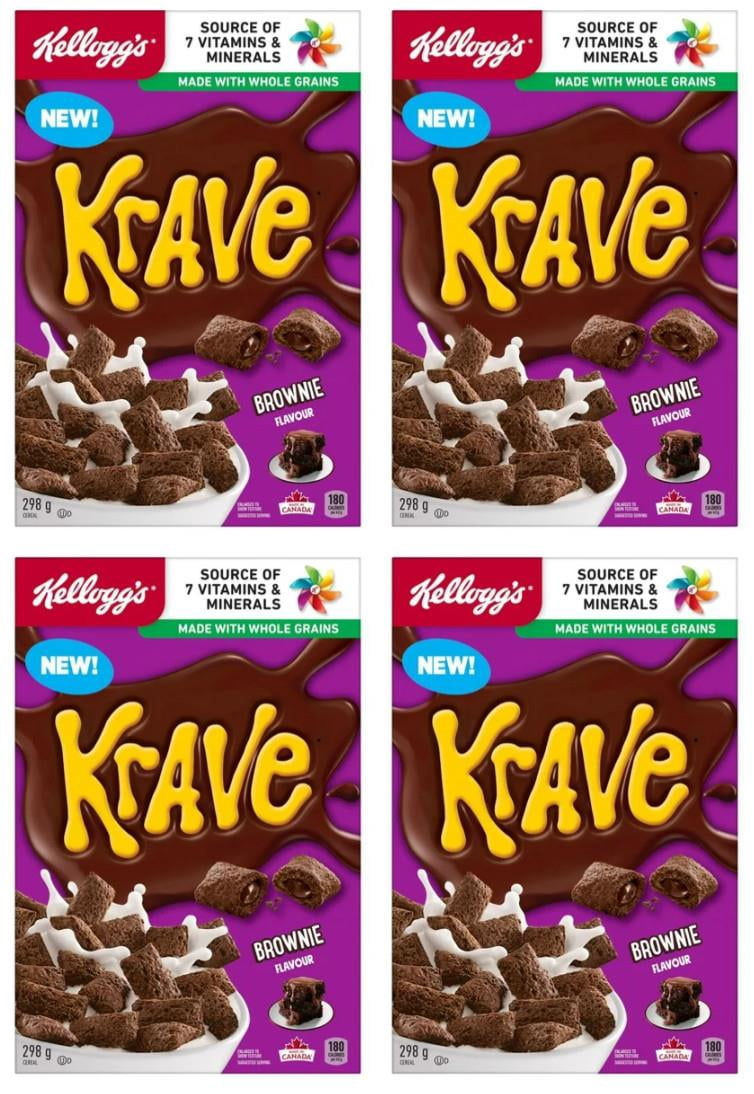 Kellogg's Krave Brownie Flavor Cereal 298g (4 Pack)