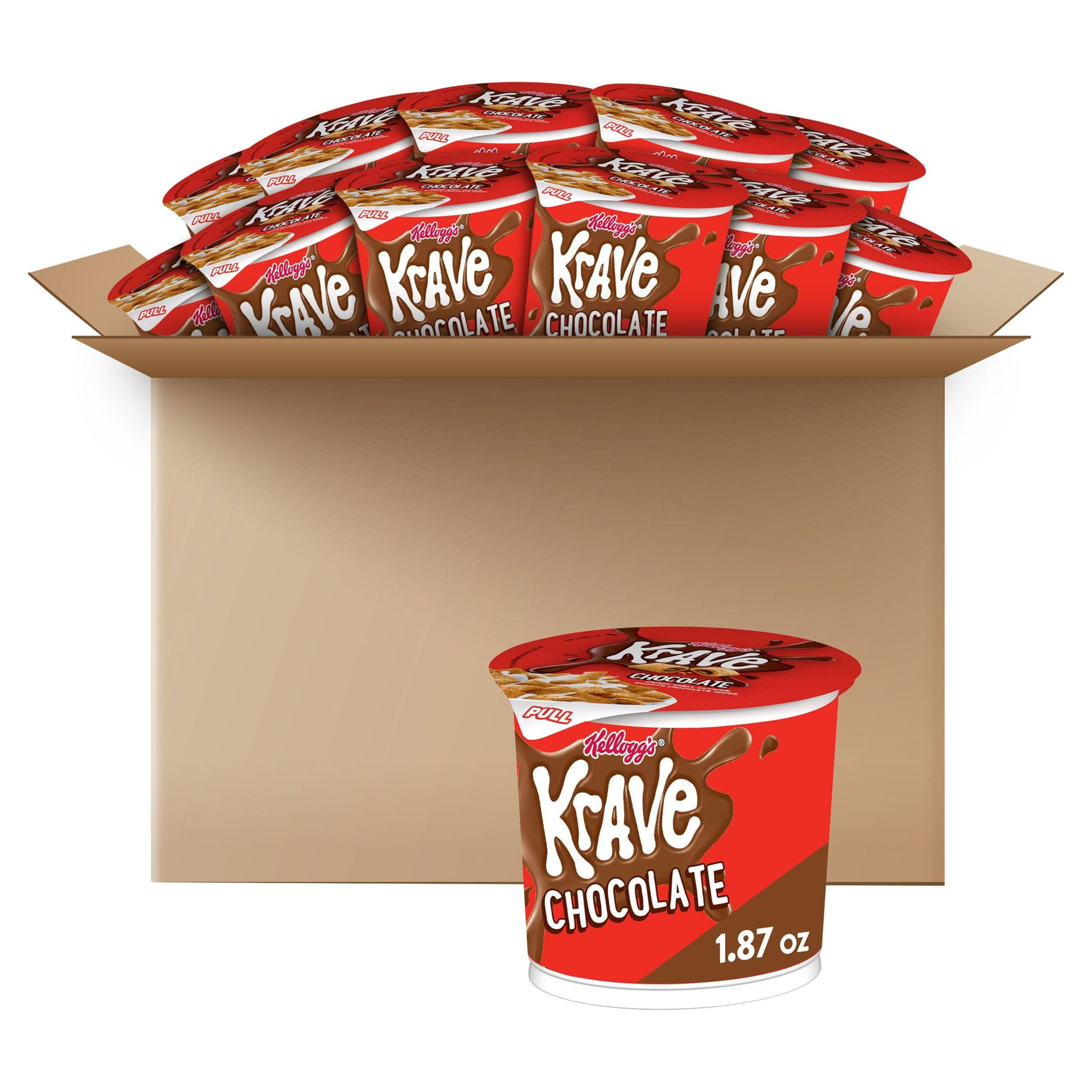 Kellogg's Krave Chocolate Cold Breakfast Cereal, Bulk Size, 3.1 lb Case