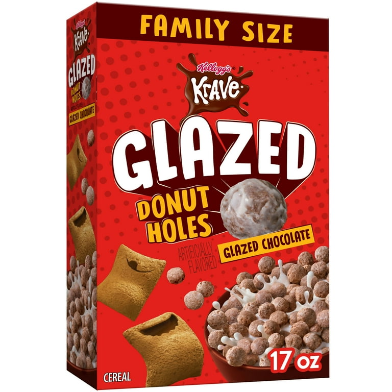 ☆新品未開封☆ アトリエgg Kellogg's ロンT 18号 Kellogg's Krave Glazed Donut Holes Breakfast Cereal, Kids Cereal