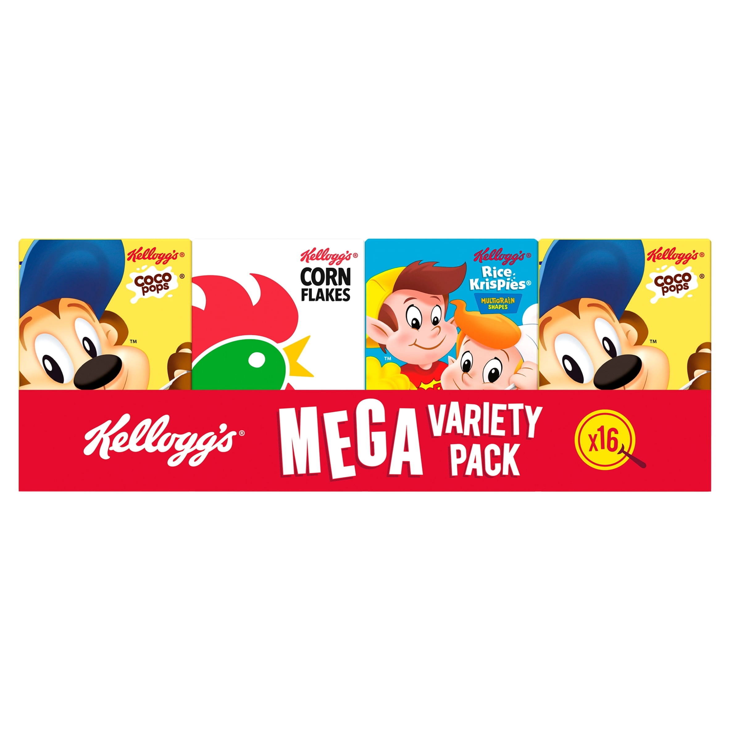 Kellogg's Mega Variety Pack Breakfast Cereal 2x196g, Imported from Britain