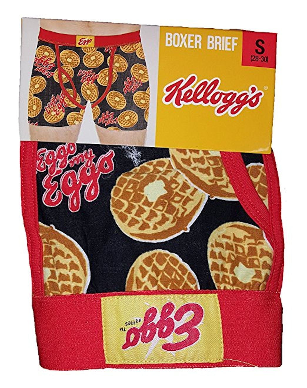 Kellogg's Mens Black L'Eggo My Eggo Waffle Underwear Boxer Briefs