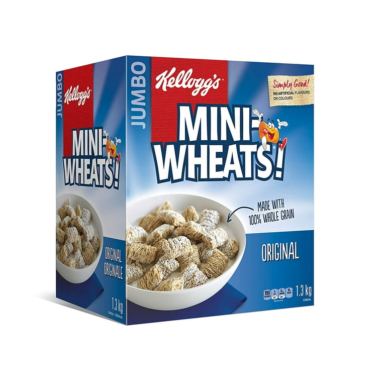 Kellogg s Mini Wheats Cereal Jumbo Size 1.3kg 2.9lbs. Imported from Canada Walmart