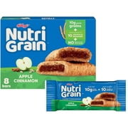 Nutri-Grain Breakfast Bars, Made with 10g Whole Grains, Snack Bars, Apple Cinnamon, 10.4oz Box (8 Count)