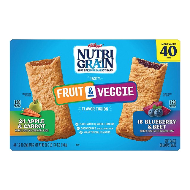 Kellogg's NutriGrain Cereal Bars 2 Flavors 49oz