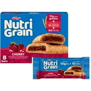 Nutri-Grain Breakfast Bars, Made with 10g Whole Grains, Snack Bars, Cherry, 10.4oz Box (8 Count)