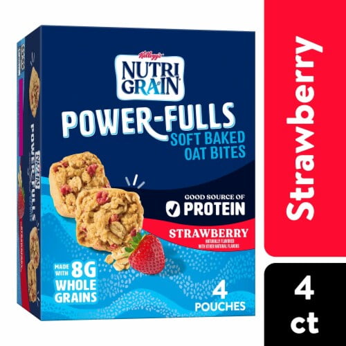 Kellogg's Nutri-Grain Power-Fulls Strawberry Oat Bites 4 ct - Pack of 2