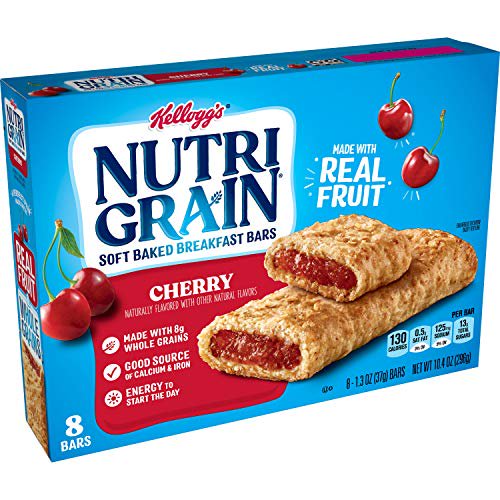 Kellogg's NutriGrain, Soft Baked Breakfast Bars, Cherry, Made with