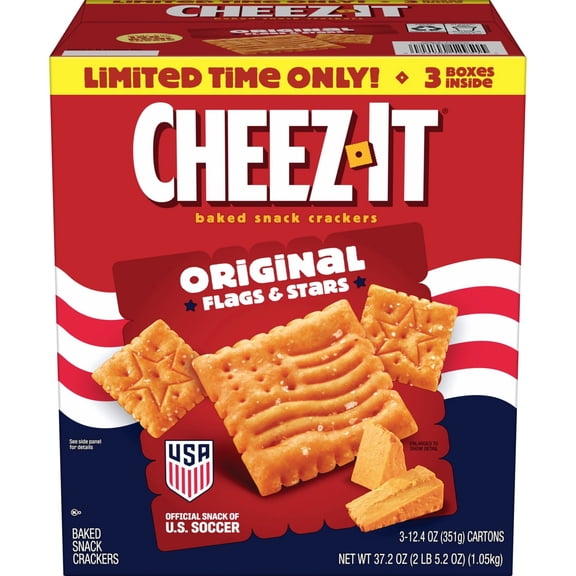 Kellogg's Original Cheez It Crackers Flags & Stars Shapes, 37.2 oz.