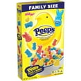 thumbnail image 1 of Kellogg's Peeps Breakfast Cereal, 8 Vitamins and Minerals, Kids Easter Snacks, Family Size, Original with Marshmallows, 12.7oz Box (1 Box), 1 of 9