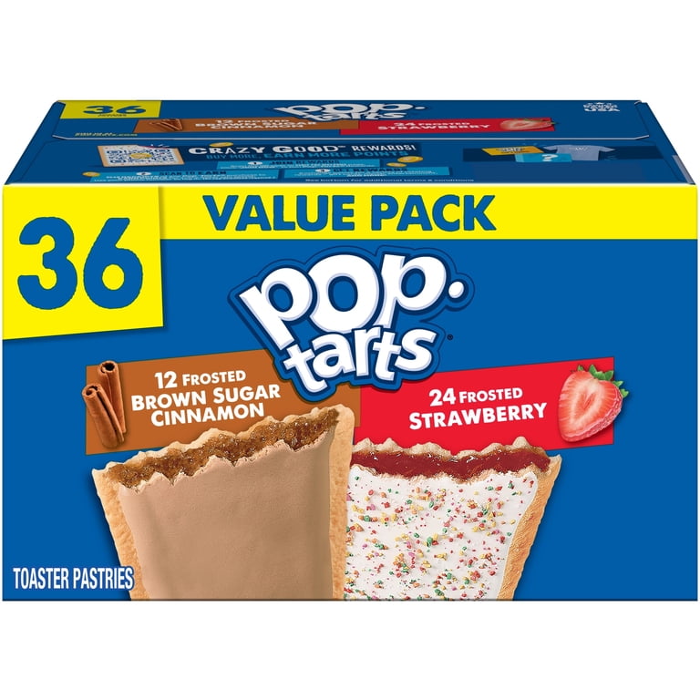 pop tart booster box Pop-Tarts Toaster Pastries, Made with Whole Grain, School Lunch, Frosted Strawberry (120 Pop-Tarts) Pop them in the toaster and pair with milk Pop-tarts Variety Pack Toaster Pastries,