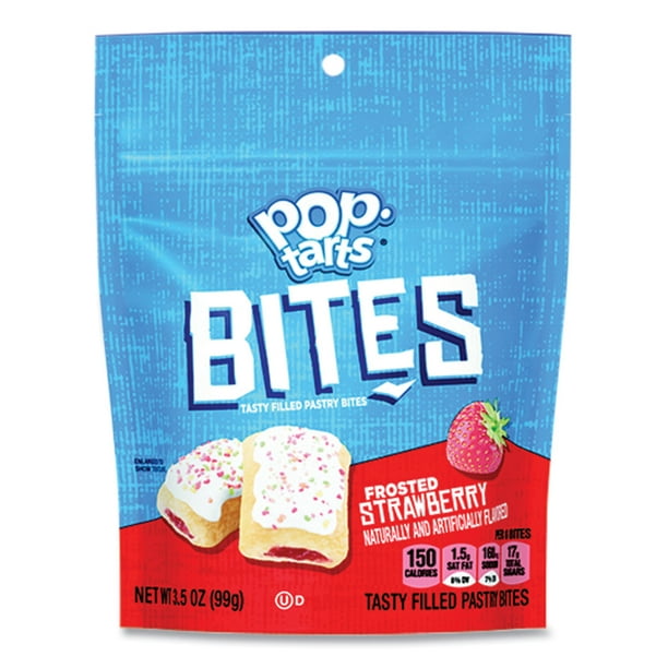 Pop Tarts Bites, Frosted Strawberry, 3.5 oz Bag, 6/Carton Pop Tarts Bites, Frosted Strawberry, 3.5 oz Bag, 6/Carton