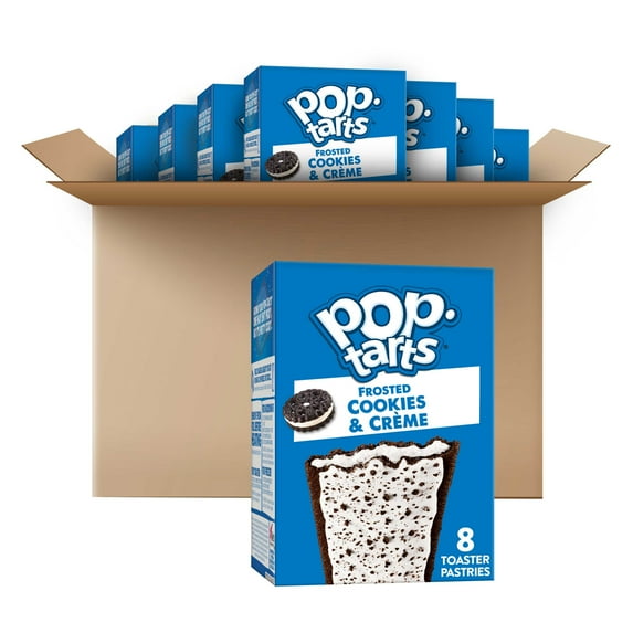 (12 pack) Pop-Tarts Frosted Cookies and Creme Toaster Pastries, Breakfast Foods, Shelf-Stable, 13.5 oz (8 Count)