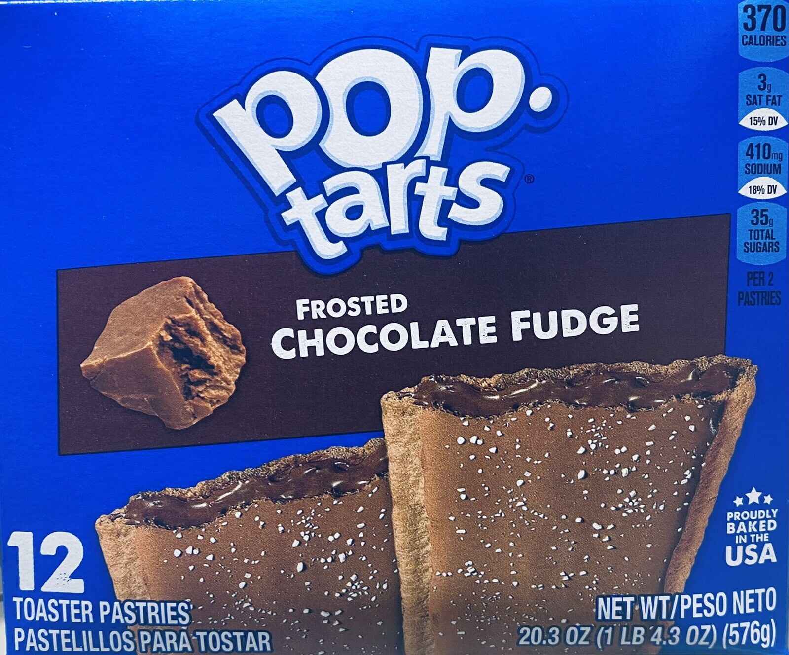 Kellogg's Pop Tarts FROSTED CHOCOLATE FUDGE Toaster Pastries 20.3 oz