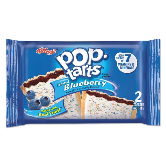 Kellogg's Pop Tarts, Frosted Blueberry, 3.52oz, 2/Pack, 6 Packs/Box
