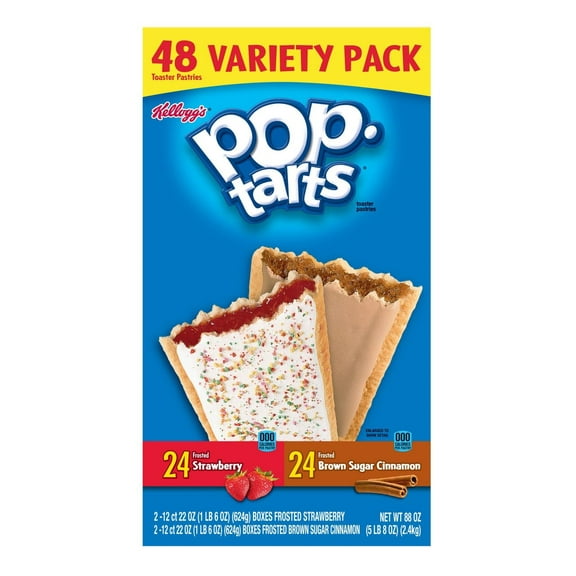 Product of Kellogg's Pop Tarts Strawberry and Brown Sugar Variety Pack 48 Ct.