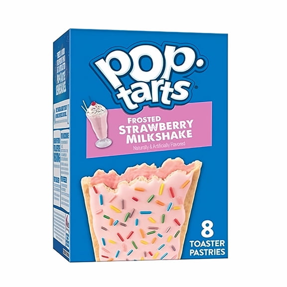 Kellogg's Pop-Tarts Toaster Pastries Frosted Strawberry Milkshake (Pack of 32)