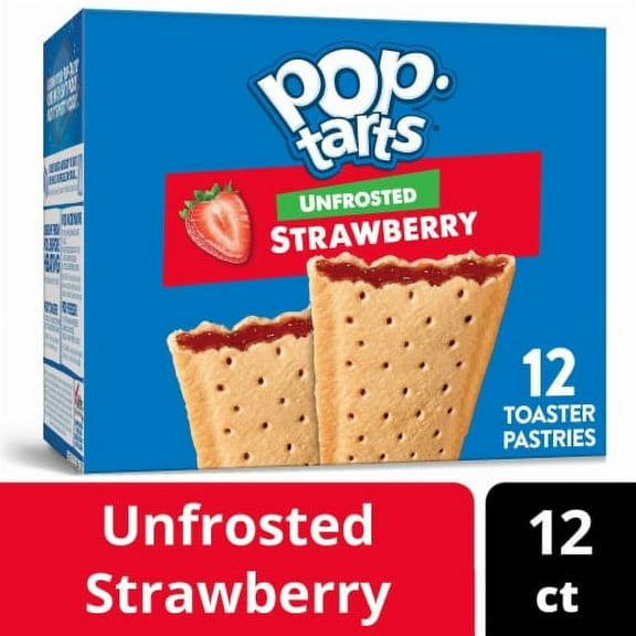 Kellogg's Pop-Tarts Unfrosted Strawberry Toaster Pastries