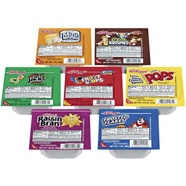 Kellogg's Portable Cereal Variety Pack 9 Assorted Flavors Family