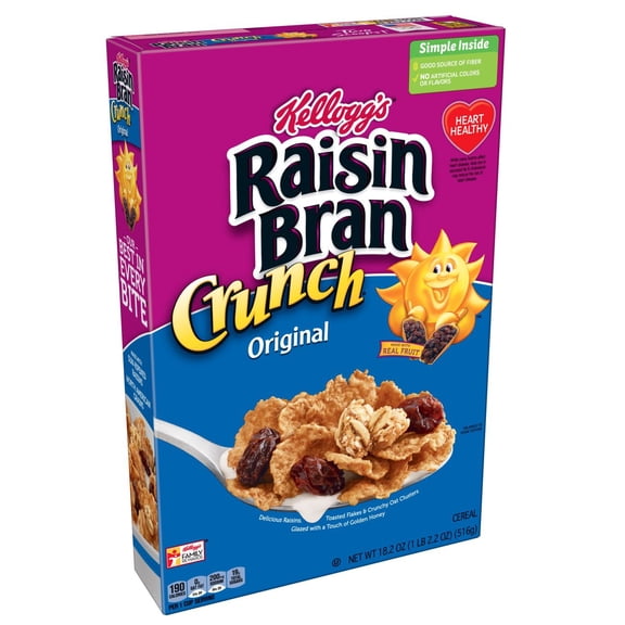 Kellogg's Raisin Bran Crunch Breakfast Cereal, 18.2 Oz