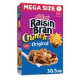 thumbnail image 1 of Kellogg's Raisin Bran Crunch Breakfast Cereal, Fiber Cereal, Made with Real Fruit, Mega Size, Original, 30.5oz Box (1 Box), 1 of 15