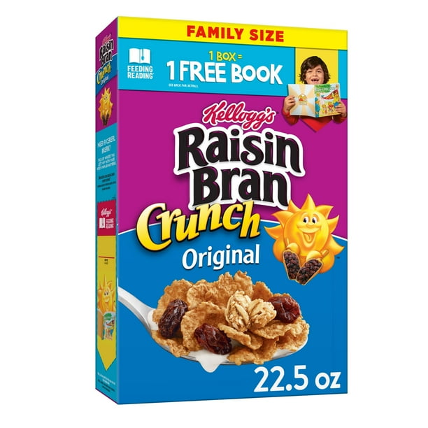 Kellogg's Raisin Bran Crunch Original Breakfast Cereal, 22.5 oz