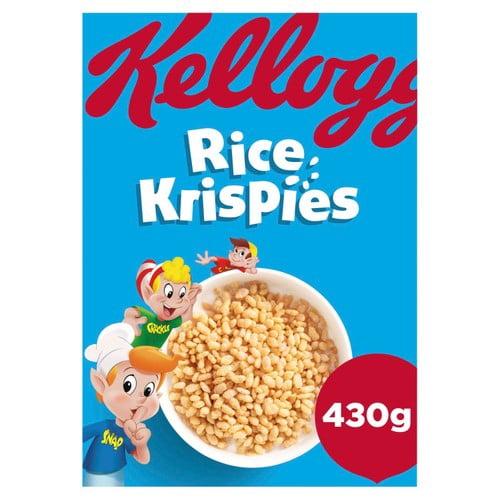 Kellogg's Rice Krispies Breakfast Cereal 430g, British Import (Pack of 3)
