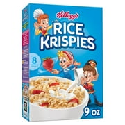 Kellogg's Rice Krispies Breakfast Cereal, Kids Snacks, Family Breakfast, Original, 9oz Box (1 Box)