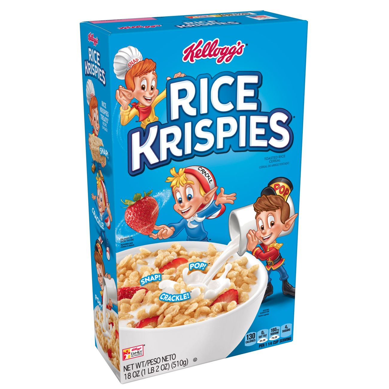 Kellogg's Rice Krispies, Breakfast Cereal, Original, 18 Oz - image 1 of 9
