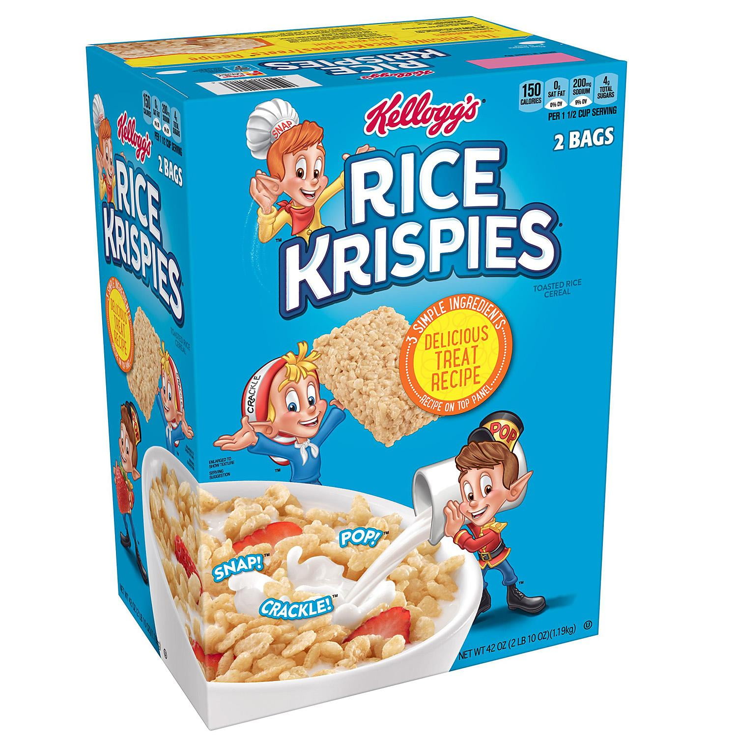 Kellogg's Rice Krispies Packaged Breakfast Cereal (42 oz., 2 Pk.)