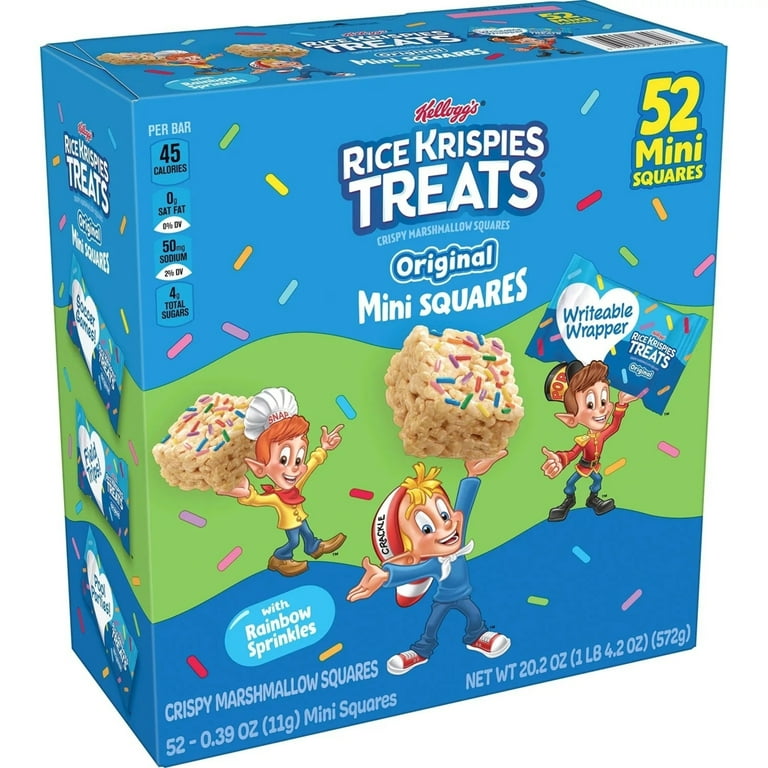 Kellogg's Rice Krispies Treats Mini Squares, Original with Rainbow