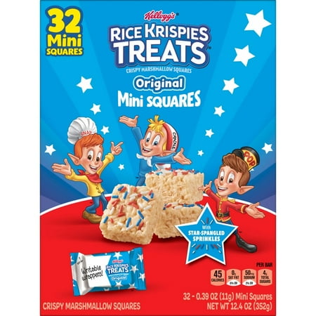Kellogg's Rice Krispies Treats Original with Star-Spangled Sprinkles Mini Crispy Marshmallow Squares