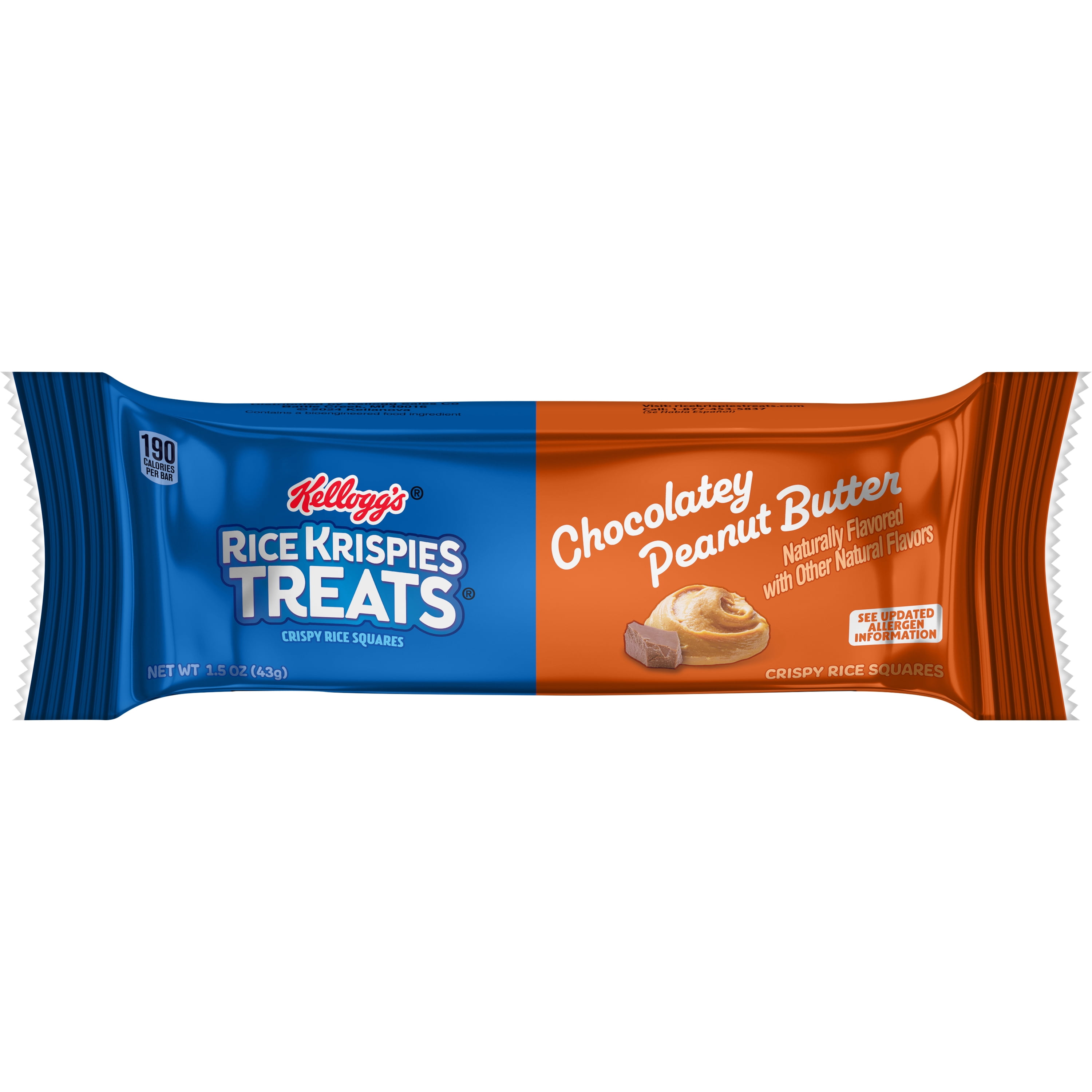 Kellogg's Rice Krispies Treats Squares Chocolatey Peanut Butter 1.5oz